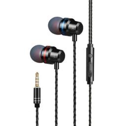 2021 Stereo Bass Headphone In-Ear Universal 3.5MM Wired Earphones Metal HIFI Earpiece with MIC for Xiaomi Samsung Huawei Phones