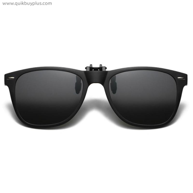 2021 TR90 Polarized Clip On Sunglasses Men Flip Up Photochromic Sunglasses Mirror Blue Yellow Lens Night Vision Driving Glasses