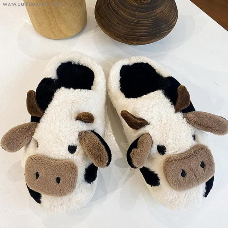 2022 Cute Milk Cow Slippers Men House Slippers Thick-Soled Soft Indoor Slippers Female Flip Flops House Slippers Shoes For Home