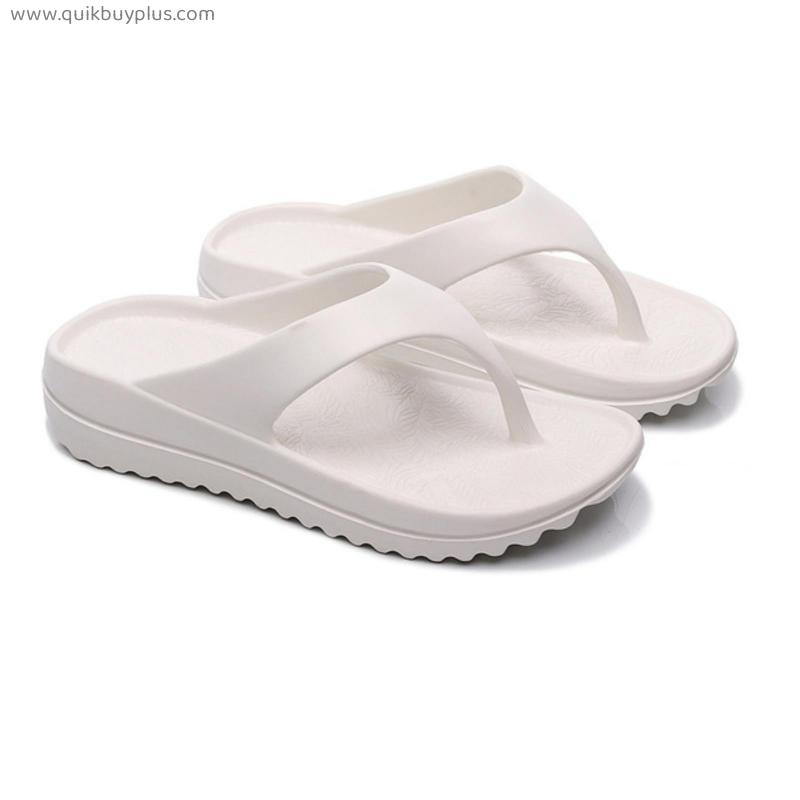 2022 Flip Flops Slippers Women Men Casual High Bottom Platform Beach Sandals Female Home Indoor Wedge Shoes Summer Black White