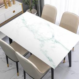 2022 New Arrival White Series Marble Table Cloth Pu Leather Table Covers Placemats Modern Brief Mats Rectangular Table Pad Cover