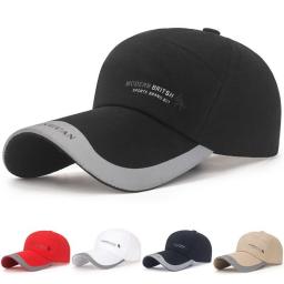2022 Sports Cap Mens Hat Long Visor Brim Shade Snapback Sun Hat Outdoor Golf Fishing Hats Women Adjustable Casual Baseball Caps