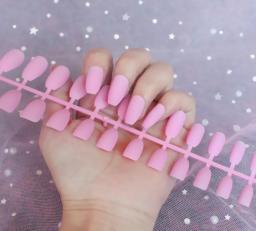 24pcs Fake Nails Frosted Matte Coffin Nail Tips For Extension Manicure Art s Press On Ballet Fake False Nails