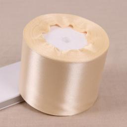 25 Yards Beige Color Polyester Satin Ribbon For Wedding Party Decoration&DIY Gift Wrapping Ribbon
