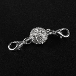 2Pcs Crystal Clasp Buckles For Bracelet DIY Necklace Two-head Magnet Lobster Clasps For Necklaces Bracelets Connecting 10mm