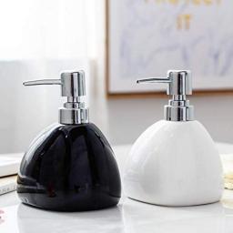 2pcs Ceramic Soap Dispenser,bathroom Accessories Set,pump Bottle,hand Wash Dispenser,used For Bath Lotion,shampoo,lotion,etc,capacity 450ml