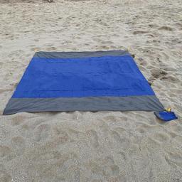 2x1.4m Waterproof Pocket Beach Blanket Folding Camping Mat Mattress Portable Lightweight Mat Outdoor Picnic Mat Sand Beach Mat
