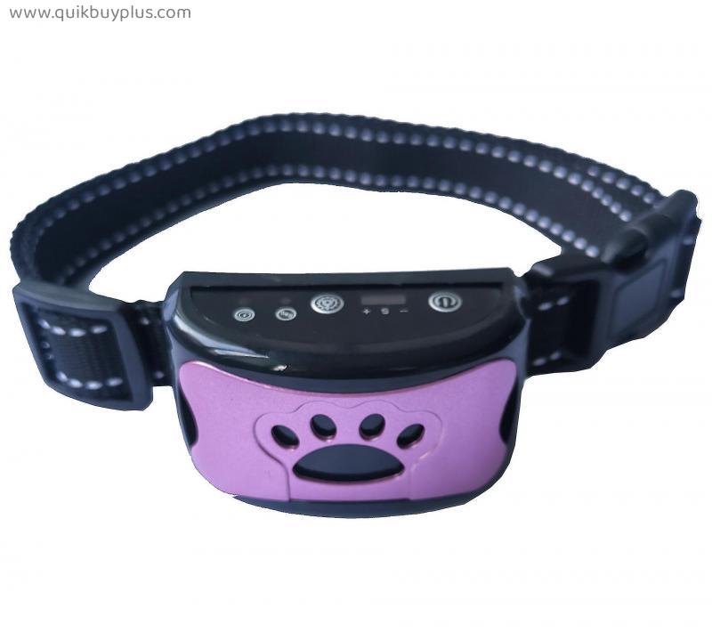 3 In 1 Anti Bark Dog Collar Over Barking Device Safe And Harmless Anti Bark Training Collar (purple)