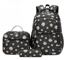 3 Pcs Set Children Backpacks School Bag For Girls Schoolbags Waterproof Lunchbox School Child With Pencil Case