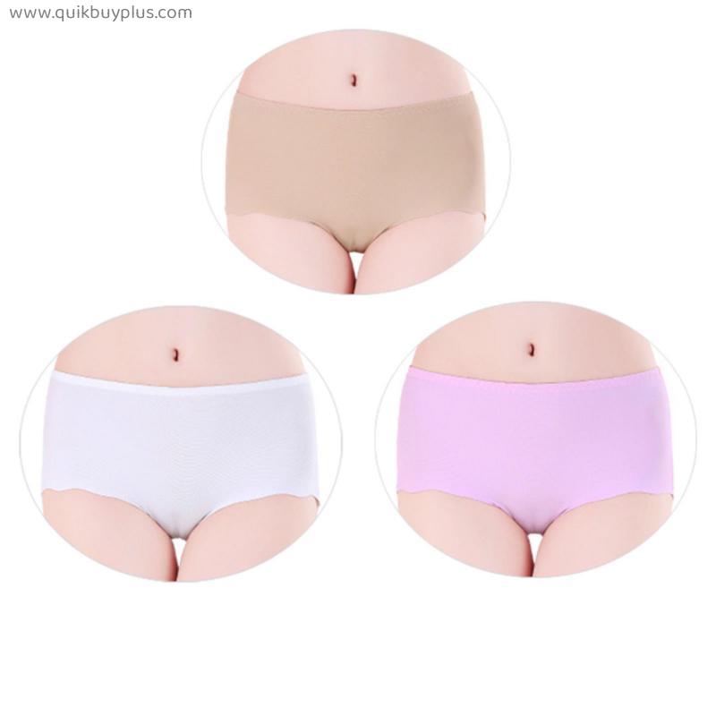 3 Pieces Seamless Women's Panties Plus Size Lingerie 2XL 3XL 4XL Women's Cotton Briefs Comfortable Fit Fashionable Women 12 Colors