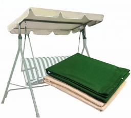 3 Seater Replacement Canopy Cover For Swing, 600D Oxford Cloth Patio Swing Top Cover With 4 Reinforced Corner Pocket, Garden Hammock Cover (Color : Green, Size : 142 * 120 * 15CM)