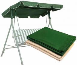 3 Seater Replacement Canopy Cover For Swing, 600D Oxford Cloth Patio Swing Top Cover With 4 Reinforced Corner Pocket, Garden Hammock Cover (Color : Green, Size : 142 * 120 * 15CM)