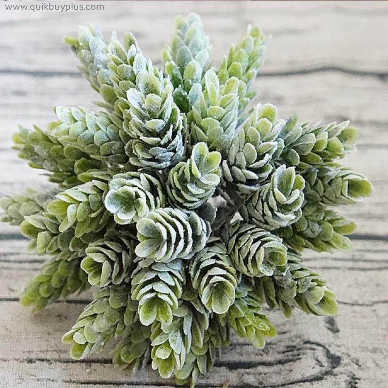 30 Heads/Bundle Pine Cone Simulation Pineapple Grass Artificial Plants DIY Home Vases for Decoration Fake Plastic Flower Pompon