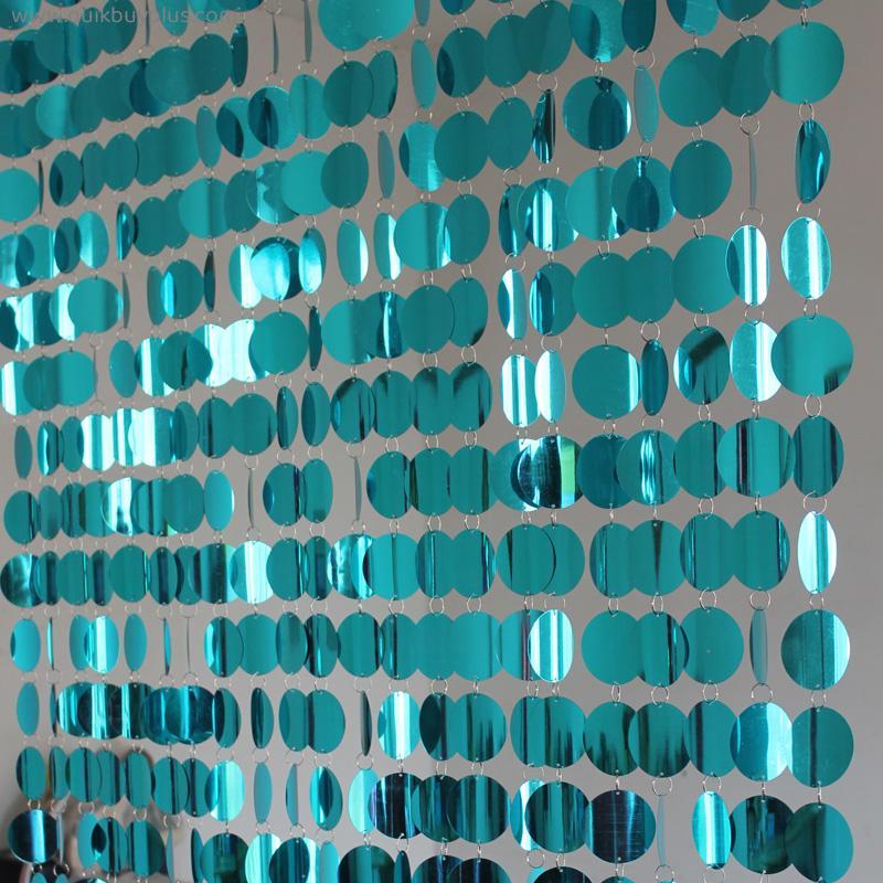 30m DIY indoor partition curtains lake blue sequins ornaments large-scale performance stage background decoration supplies