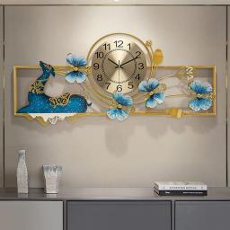 31Inch All Clocks For Living Room Decor, Big Decorative Wall Clocks Battery Operated For Bedroom Kitchen Office Home, Large Unique Metal Wall Clock, Silent Wall Clock Non Ticking
