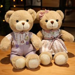35cm Cute Cartoon Couples Lover Teddy Bear Plush Toys Stuffed Animals Pillow Dolls For Kids Girls Birthday Gifts