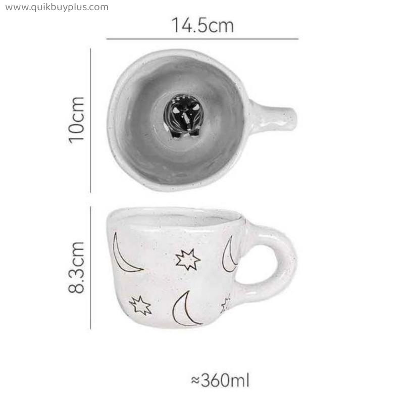 360ml Creative Cute Handmade 3D Snail Daisy Dog Cat Coffee Mugs Ceramic Funny Cartoon Animal Tea Milk Cups Unique Birthday Gift