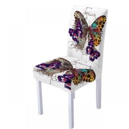 3D Butterfly  Spandex Chair Cover for Dining Room Chairs Covers High Back for Living Room Party Wedding Christmas Decoration