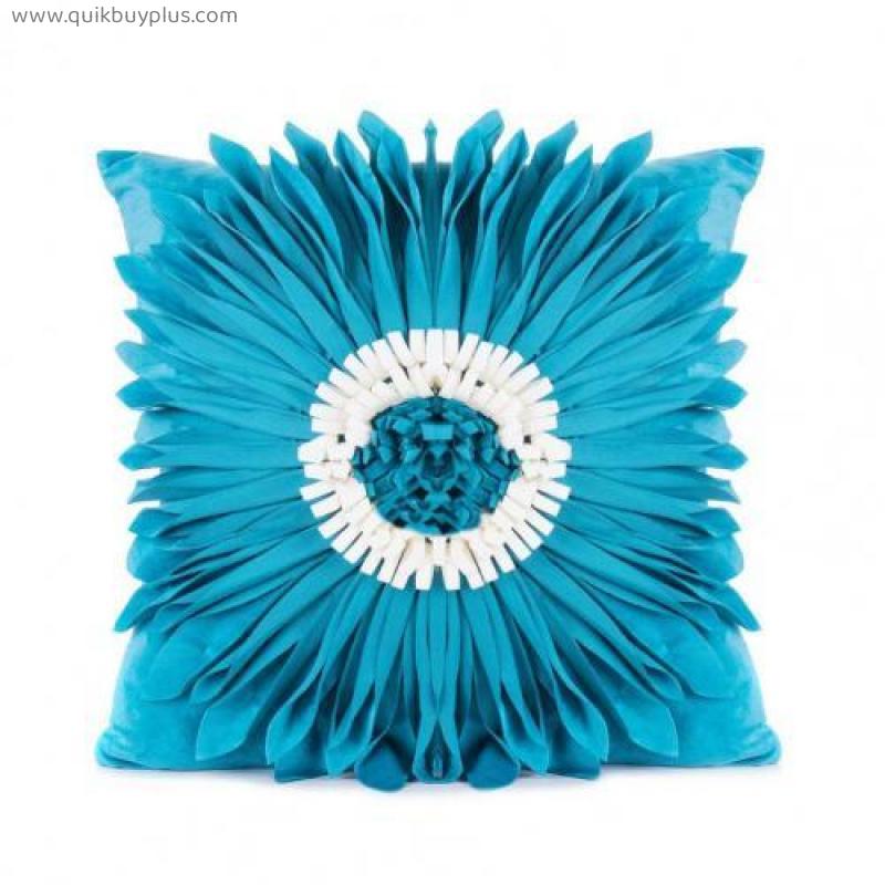 3D Chrysanthemum Shape Pillowcase Velvet Fashion Comfortable Strong Flexibility Throw Pillow Cover Flower Design Home Decor