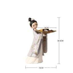 3D Girl Sculpture Office Hotel Shop Home Decoration Accessories Storage Oranment Exquisite Figurine Room Wall Decor Resin Statue