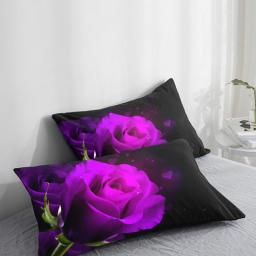 3D HD Pillow Case Pillowcase Custom/50x70/50x75/50x80/70x70 Decorative Pillow Cover,Bedding for wedding Red Rose,Drop Ship