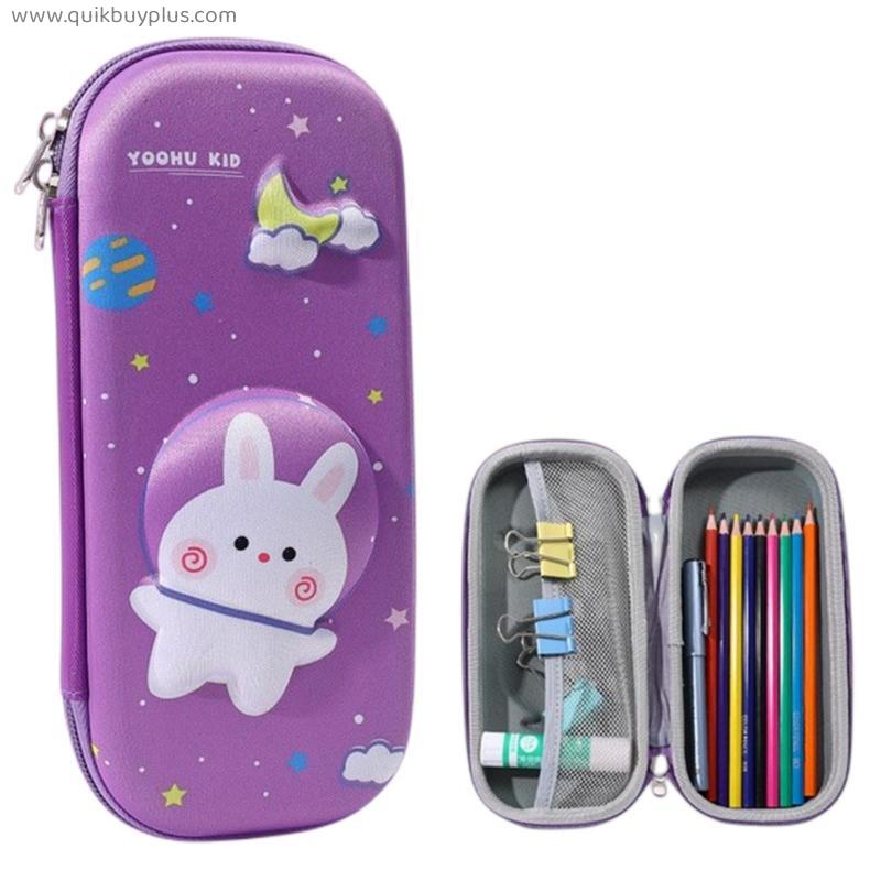 3D Kawaii Pencil Case Cute Student Stationery Box EVA Pencil Case Bunny Cartoon Pencil Bag Children School Supplies Storage Box