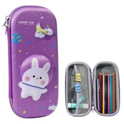 3D Kawaii Pencil Case Cute Student Stationery Box EVA Pencil Case Bunny Cartoon Pencil Bag Children School Supplies Storage Box