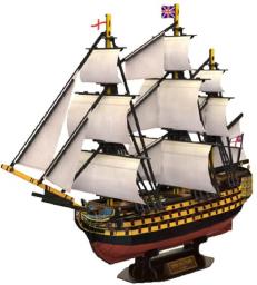 3D Puzzle HMS Victory Model, 189PCS Stereo Puzzle Size DIY Crafts Adult And Child Puzzle Parent-Child Interactive Game