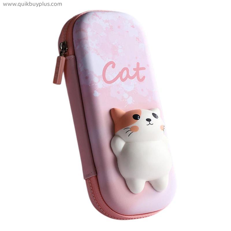 3D Stationery Box Cat Rabbit Bear Squishy Stress Relieve Pencil Case Kawaii Soft Portable Fidget Toys for Kids School Gift