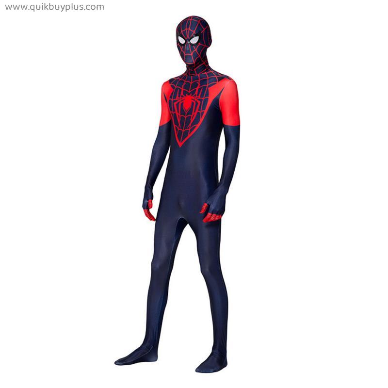 3d Miles Morales Spiderman Bodysuit Adult Christmas Fashion Suit Halloween Cosplay Costume Carnival novelty show outfit breathable Lycra  onesuit