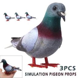 3pack Artificial Carft Pigeons Decorative Simulation Pigeon Ornaments Home Decor Garden Statue Color Random