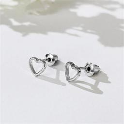 3pairs Heart Stud Earrings Girls Available Simple Stylish Women Earrings Versatile Fashion Jewelry