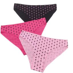 3pcs/set Women Cotton Panties Women's Panties Underwear Cute Lingerie Heart Print Panties