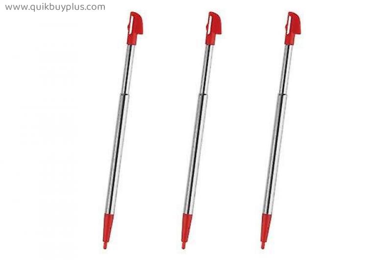 3x Wii U Red Metal Retractable Stylus Touch Pen for Nintendo