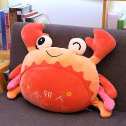 40cm/50cm/60cm Cute Crab Plush Pillows Soft Stuffed Cartoon Crab Toys Kids Doll Sofa Cushion Creative Birthday Gift for Girls