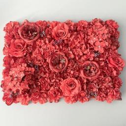 40x60 Artificial Flower Wall Panel Silk Rose Flowers 3D Backdrop Wall For Wedding Decoration Home Party Backdrops Baby Shower