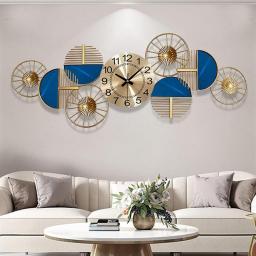 41Inch Large Metal Decorative Clock 3D Modern Wall Clocks Big Art Design Silent Wall Clocks for Living Room Decor