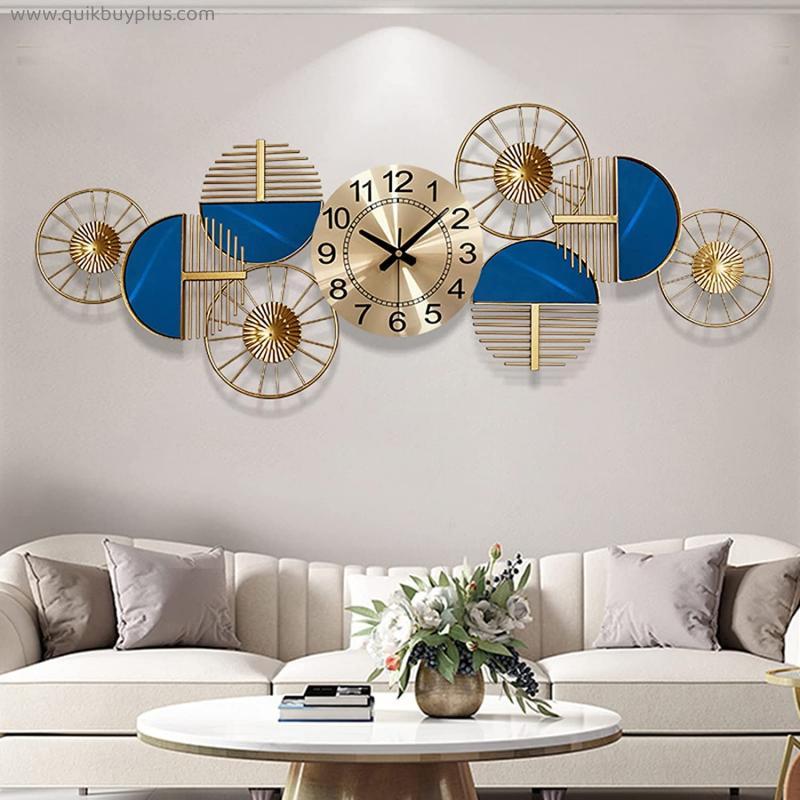 41Inch Large Metal Decorative Clock 3D Modern Wall Clocks Big Art Design Silent Wall Clocks for Living Room Decor