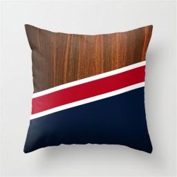 45x45cm Creative Wood Texture Marble Pillowcases Fashion Geometric Cushions Case Farmhouse Home Decor Sofa Couch Throw Pillows