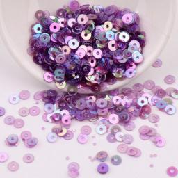 4mm Austrian Brilliant Color Sequins Flat Round Paillettes DIY Accessories High Quality PET AB Confetti Spangle For Sewing Craft