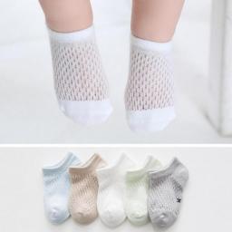 5 Pairs/Lot Kids Cotton Socks Summer Ultrathin Mesh Breathable Newborn Baby Boys Girls Ankle Socks 0-8 Years Old Children Socks