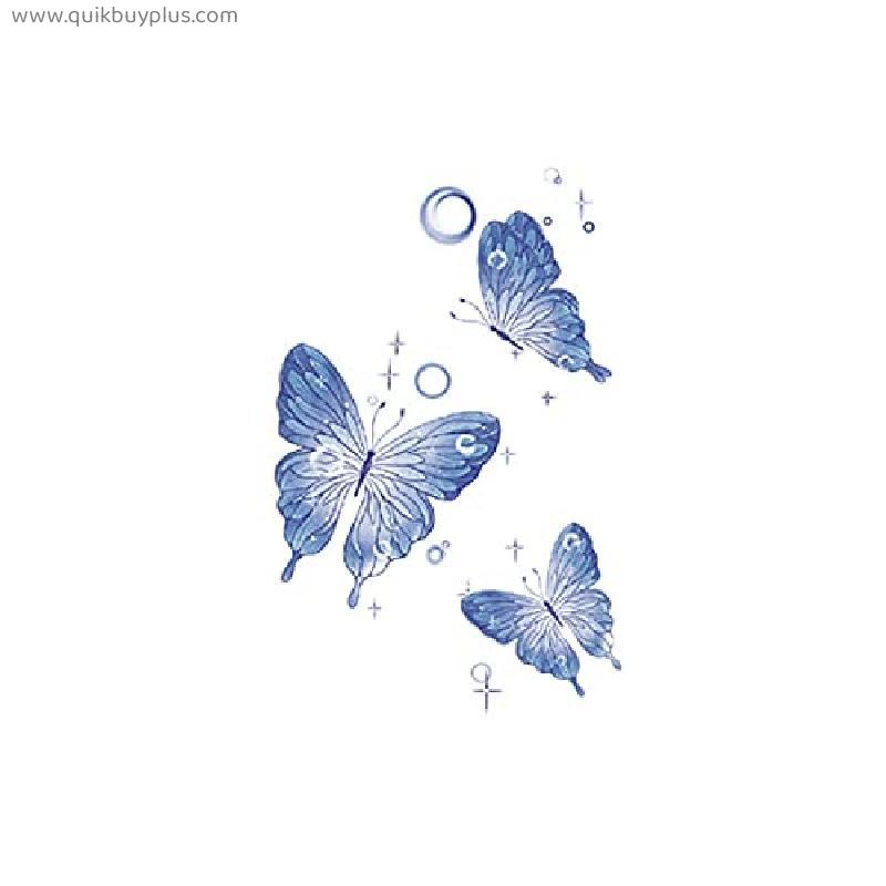 5 Pcs Dream Butterfly Tattoo Stickers Waterproof Women'S Lasting Feminine Feeling Covering Scars