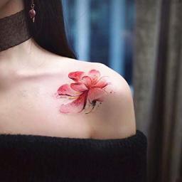 5 Pcs Hand Painted Korean Small Fresh Sexy Shoulder Collarbone Other Shore Flower Girl Lasting Tattoo Stickers
