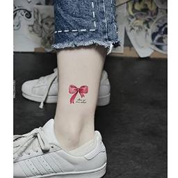 5 Pcs Tattoo Stickers Bow English Color Female Waterproof Durable Korean Version Small Fresh Stickers