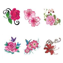 5 Pcs Tattoo Stickers Waterproof Female Lasting Rose Flower Butterfly Personality Small Fresh Tattoo Stickers