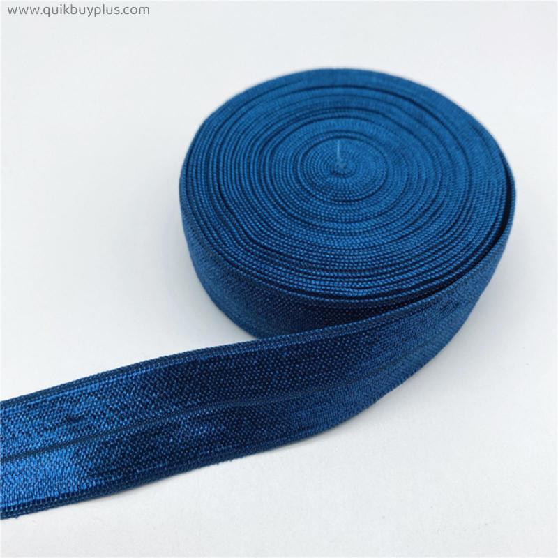 5 Yards/Lot Glossy Elastic Ribbon Fold Over Spandex Band For Sewing Lace Trim Waist Band Garment Accessory