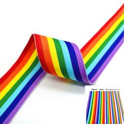5 Yards Beautiful Rainbow Ribbon For Wedding Decoration Gift Wrapping Hair Bows DIY Christmas Ribbon