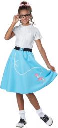 50's Poodle Skirt Child Costume, Blue