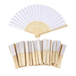 50 Pcs/each Personalise Hand-painted Foldable Paper Fan Portable Party Wedding Supplies Hand Dance Fan Gift Chinese Decoration