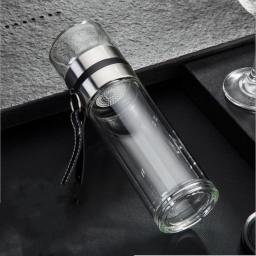 500ML Glass Water Bottles For Dink Tea With Infuser  Double Wall Bottle For Water Brief Portable Outdoor ST195